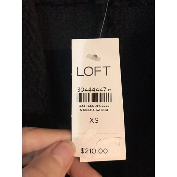 Loft Faux suede Sherpa Black Moto jacket Brand New With Tags NWT $210 2021 - Picture 11 of 14